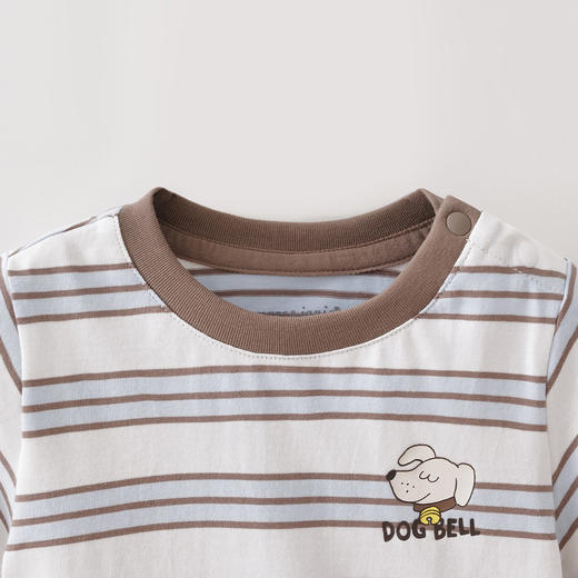 马克珍妮条纹男童A类纯棉连体衣2026年夏装新款560926 商品图4