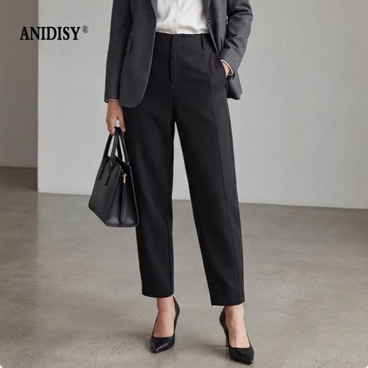 莫代尔垂感高腰拉链提臀九分休闲镰刀裤 商品图4