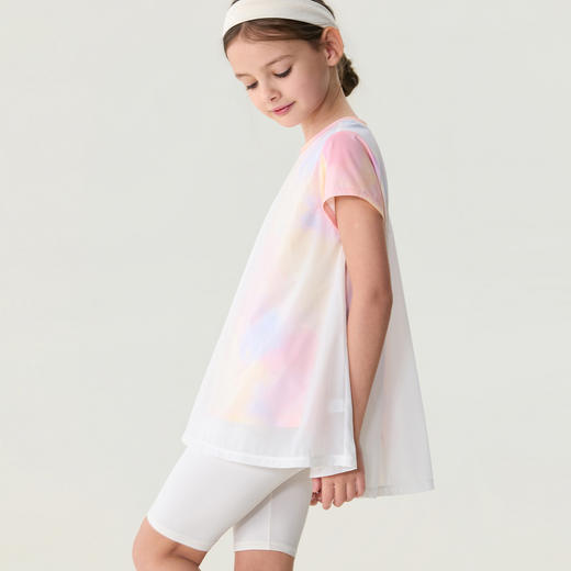 马克珍妮雾粉星芒女童凉感防晒仙女T恤2026年夏装新款560786 商品图1