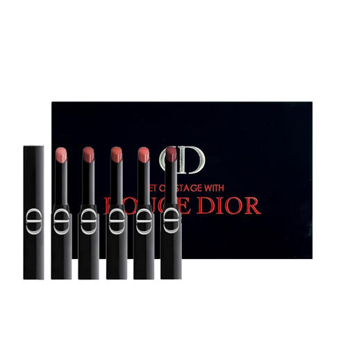 【送礼好物】迪奥烈艳蓝金惊艳细管口红五件套 漆光#226-#120-#168-#390-#496 礼盒礼袋 商品图0