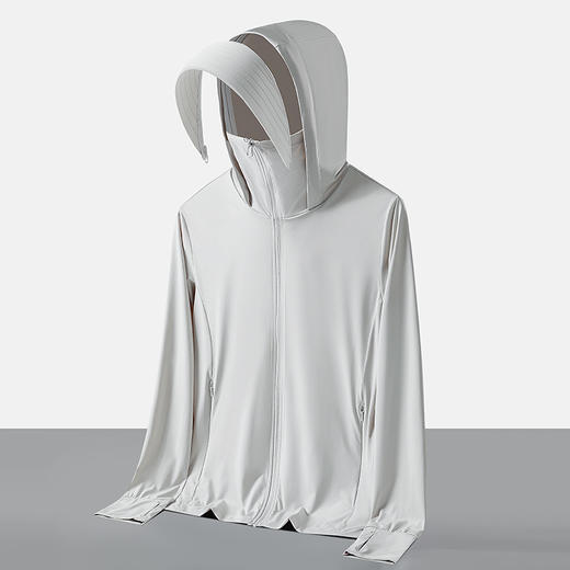 户外凉感冰丝防晒衣女防紫外线轻薄透气皮肤衣男夏季大帽檐防晒服 商品图0