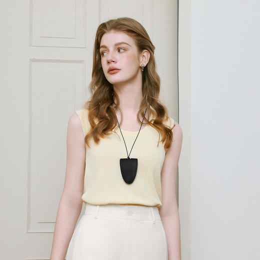 【商场同款】诗凡黎圆领宽肩针织背心25夏新款无袖上衣3G4130653 商品图4