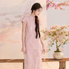 【杏花微雨】三彩2026夏季新款新中式连衣裙假两件拼接长裙C 商品缩略图2