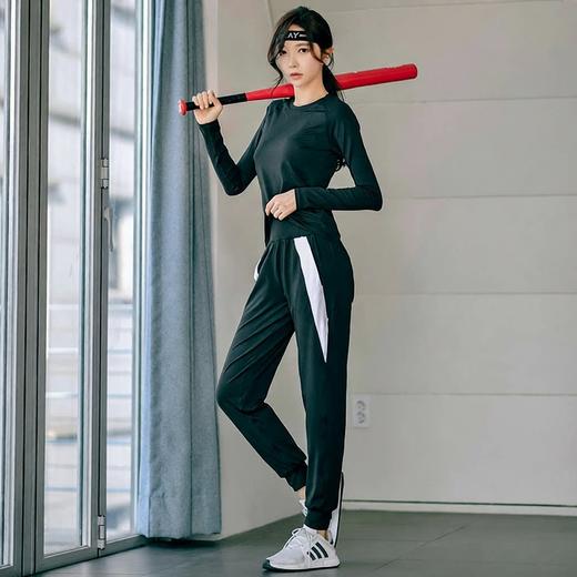 雀说 健身运动套装女宽松长袖二件套运动跑步套装 商品图4