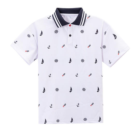 【MQD】童装男女大童夏新款儿童透气柔软POLO衫满印卡通图案短袖T恤 商品图3