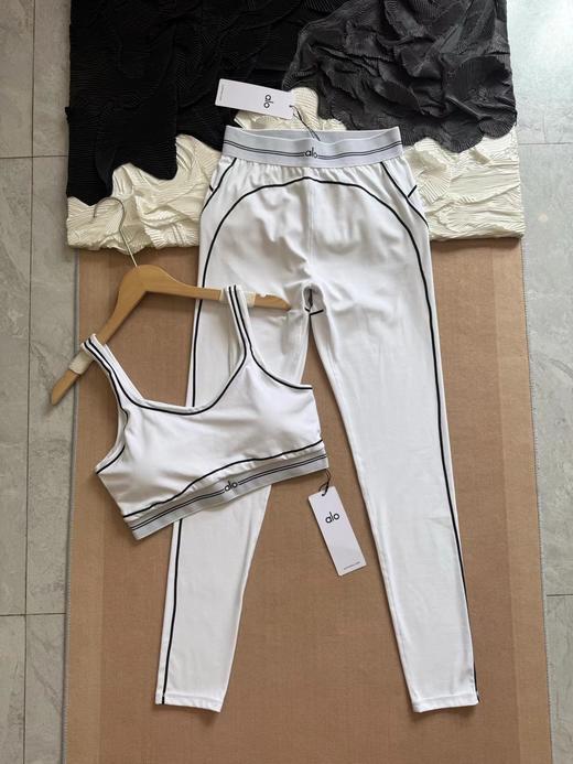 F033111内衣长裤套装早春新款时尚百搭极简黑白撞色高弹瑜伽裤 商品图3