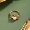 子佩集【幸运之眼】银S925珍珠惜王妃戒指【R2163】镀金西太后土星2602 商品缩略图0