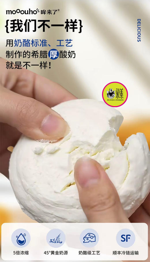 新疆天山希腊厚酸奶（原味）低温冷萃干噎酸奶奶酪🤩3罐 商品图2