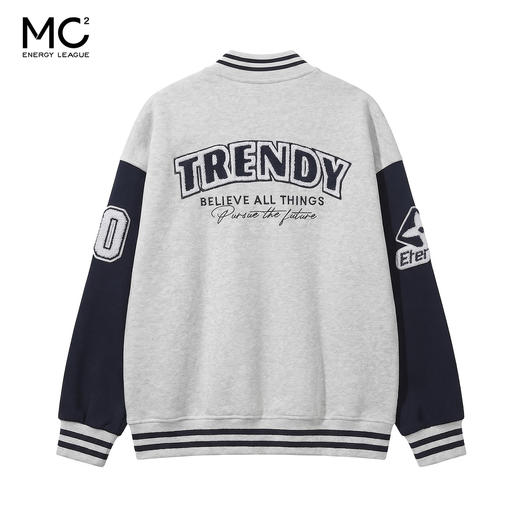 女装棒球领撞色袖卫衣开衫-10052W6212012 商品图4