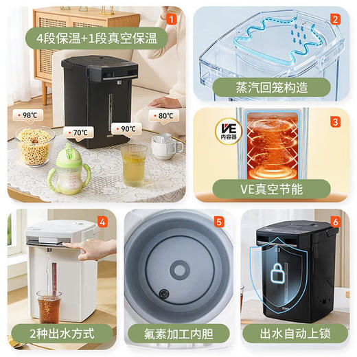 TIGER/虎牌 日本进口电水壶PIM-J30C无蒸汽智能恒温烧水VE保温壶3L 商品图2