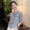 西子/海港漫步32支亚麻莱赛尔法式小香风春夏针织衫/MSHY0322 商品缩略图2