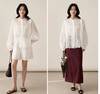 等风吹过重工镂空花边亚麻棉唯美衬衫 商品缩略图8