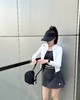 F033160春夏季新款吸湿快干运动梭织与针织相拼接女士短裙 商品缩略图4
