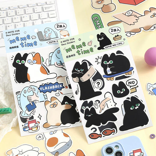 NOTE FOR猫meme系列合成纸贴纸 商品图0