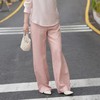 西子/桃花裤亚麻莱赛尔纤维高腰松紧直筒阔腿长裤/KZTJ1128 商品缩略图2
