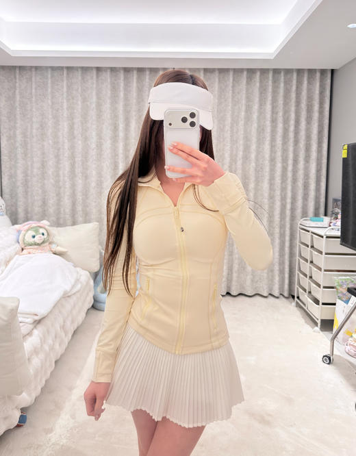 点此购买 lulu露露 Define系列Nulu面料女士金标拉链运动夹克外套 LL 343888 商品图0