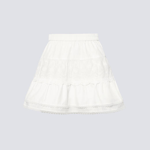 【商场同款】诗凡黎高腰蕾丝花边短裙2025夏新款半身裙3G4240911 商品图0