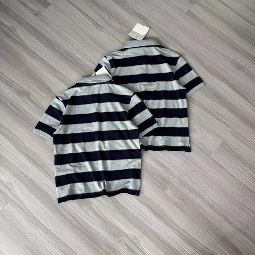 F0331100夏季新款男女同款休闲亲肤透气不变形条纹polo衫 商品图1