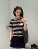 F0331100夏季新款男女同款休闲亲肤透气不变形条纹polo衫 商品缩略图9