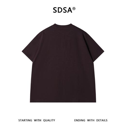 SDSA男装2026新款高贵轻奢韩系极简风纯色圆领短袖T恤宽松百搭潮 商品图4