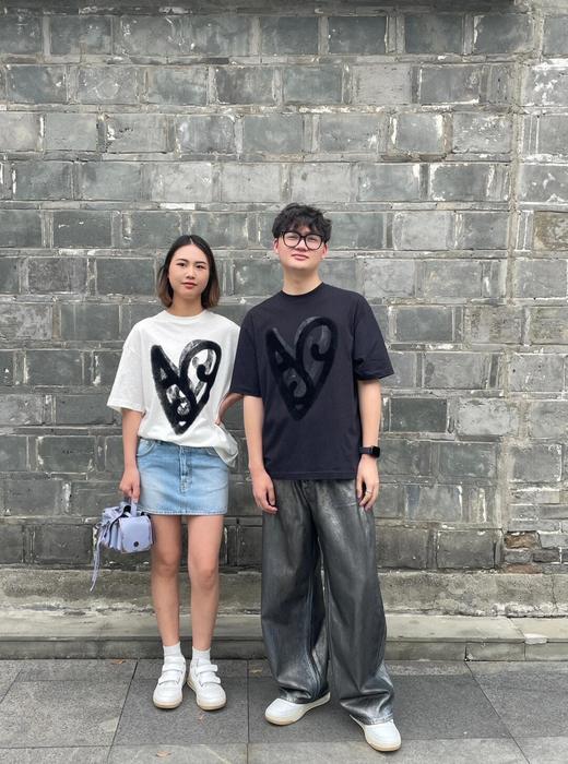 唐嫣同款 Acn*e Studios限定款爱心涂鸦短袖T恤 商品图10
