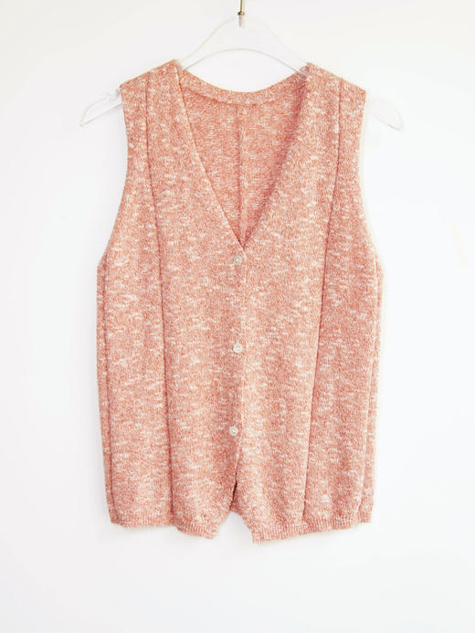 托斯卡纳的艳阳·棉麻丝杂色针织马甲 商品图4