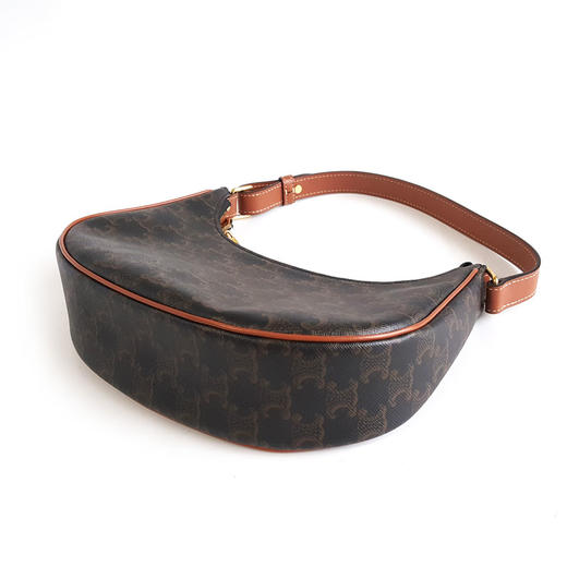 【95新】CELINE思琳193952BZJ.04LU棕色凯旋门老花AVA豌豆包腋下包单肩包女士270326TJ17 商品图7