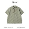 SDSA男装2026新款高贵轻奢简约撞色斜纹半拉链翻领短袖T恤百搭潮 商品缩略图0