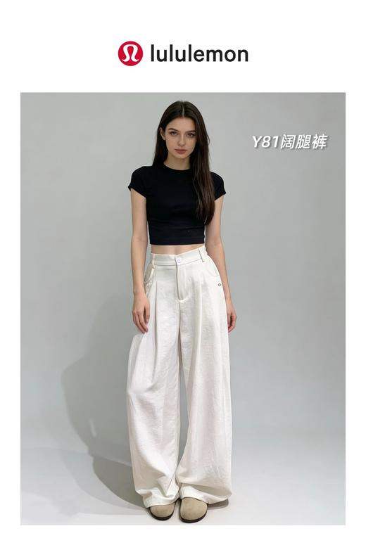 F033121春夏新款速干面料柔软亲肤好看又舒适女士褶皱西装阔腿裤 商品图13