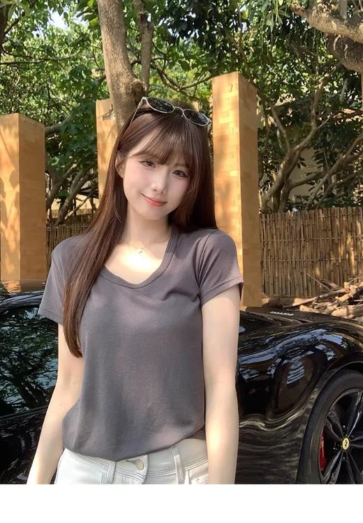 重工多压线天丝莫代尔圆领短袖T恤 商品图8