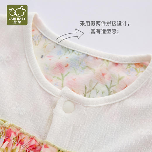 拉比童衣夏绮遇全开连体短袖衣j6LZBC103507 商品图3