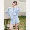 【清爽天丝】慵懒随性套装女夏季泡泡袖衬衫搭短裤两件套LXD50924 商品缩略图3