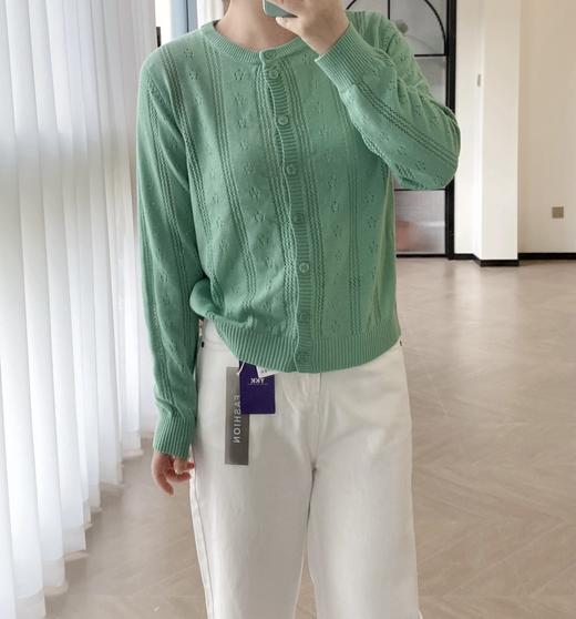 直发 伊芙丽同款，韩系镂空羊毛针织开衫！薄款轻盈藏肉 商品图5