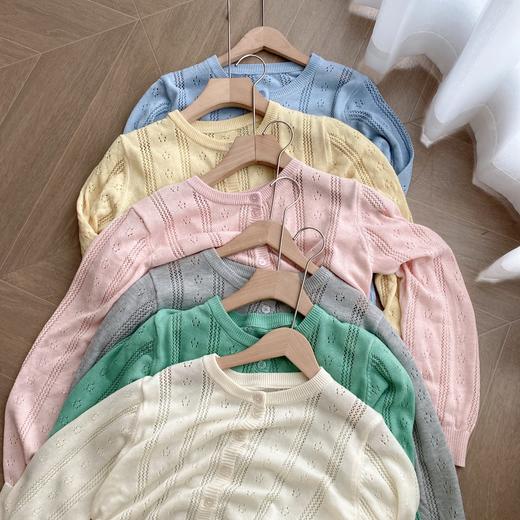 直发 伊芙丽同款，韩系镂空羊毛针织开衫！薄款轻盈藏肉 商品图2