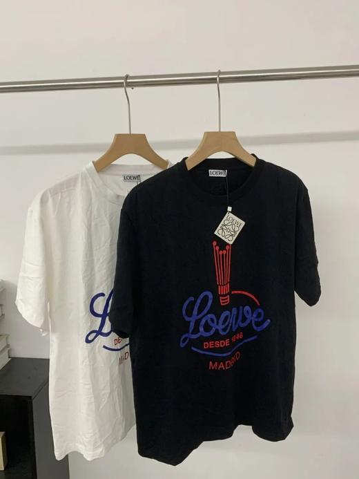 Lo*we罗&威独特捏褶工艺复古时尚男女款纯棉短袖 商品图3