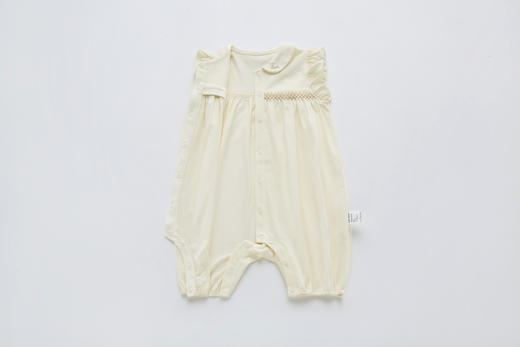 拉比童衣夏时光全开连体衣浅杏LZBC103504 商品图4