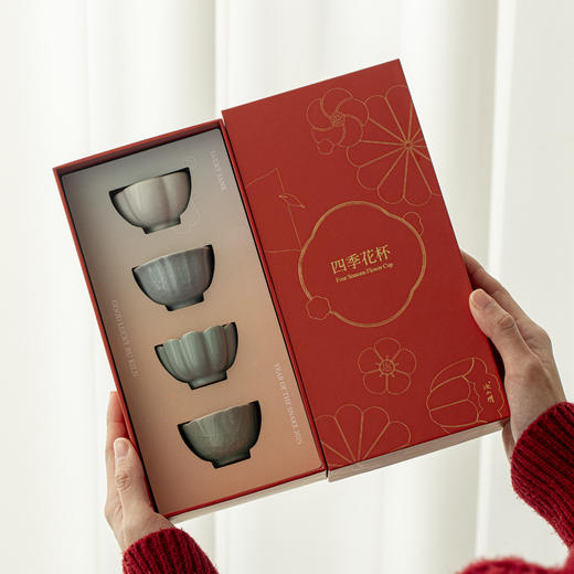 非遗汝瓷汝山明 汝瓷茶杯&冰箱贴礼盒系列 商品图1