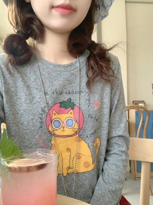 <曾小咸推荐>4.1现货秒杀 ！微信超特价！韩系小猫印花长袖 日常149.99 立减90 秒杀59.99！！ 商品图8