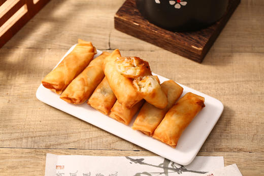 【甄选】非遗三丝春卷皮薄如纸酥而不烂手工现做300g*4袋 商品图0