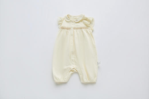 拉比童衣夏时光全开连体衣浅杏LZBC103504 商品图3