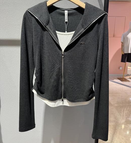 NC连帽假两件拉链小衫51220（灰）春季261020040321 商品图2