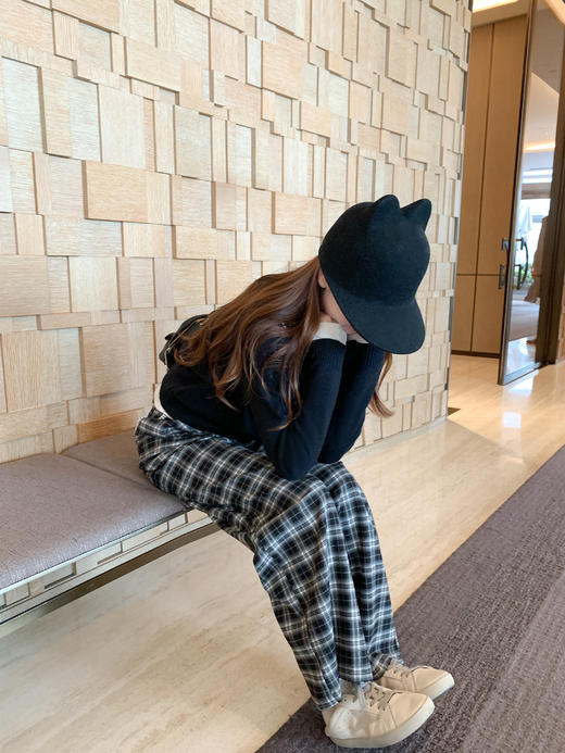 <曾小咸推荐>4.1现货秒杀 ！微信超特价！韩系格子直筒休闲裤 日常229.99 立减140 秒杀89.99！！ 商品图7