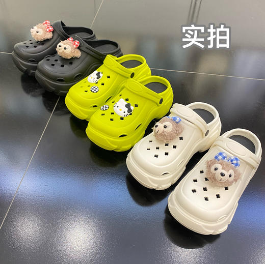 GZ买手优选-可爱小熊外穿厚底洞洞鞋拖鞋（3-5天发货）-171194305 商品图12