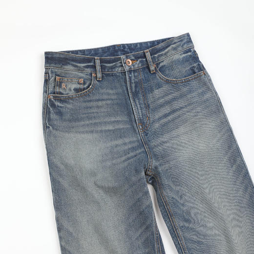 ROMI STUDIO"随性丹宁"全棉斜纹猫须字母刺绣牛仔裤 RWDSX82911 商品图2