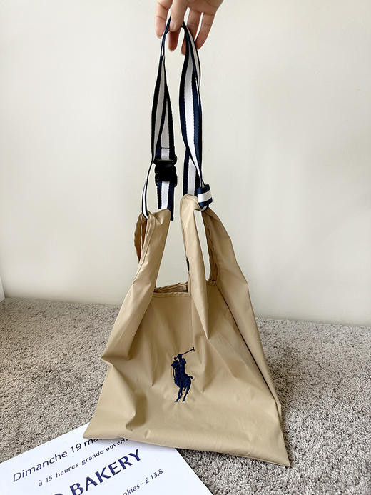 THS-无 RL马球 纯-元 高密度尼龙材logo刺绣托特包 2色 CQ1433 商品图10