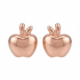 【宏艺珠宝】迷你·青苹奶金·银s925耳饰