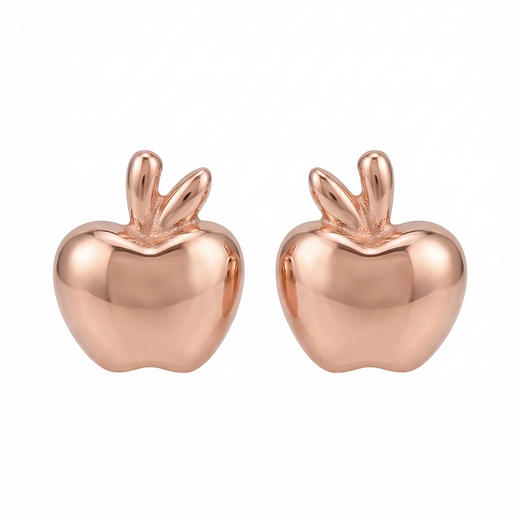 【宏艺珠宝】迷你·青苹奶金·银s925耳饰 商品图0