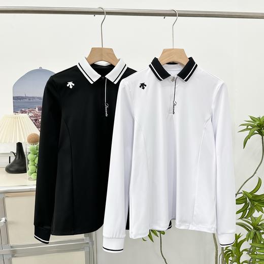 点此购买 迪桑特高尔夫女士PRO撞色修身长袖POLO衫 ly 343983 商品图0