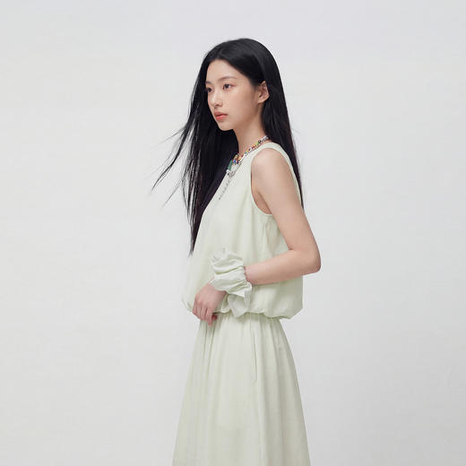 商场同款|森马套装女夏短款花苞上衣长裙2026新款简约时尚两件套 商品图2