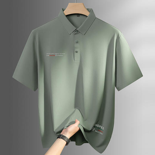 【DPF】大依优型大码男装夏季翻领polo衫短袖冰丝凉感透气休闲上衣短袖 商品图1